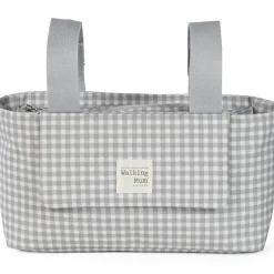 Sac à poussette I love vichy gris