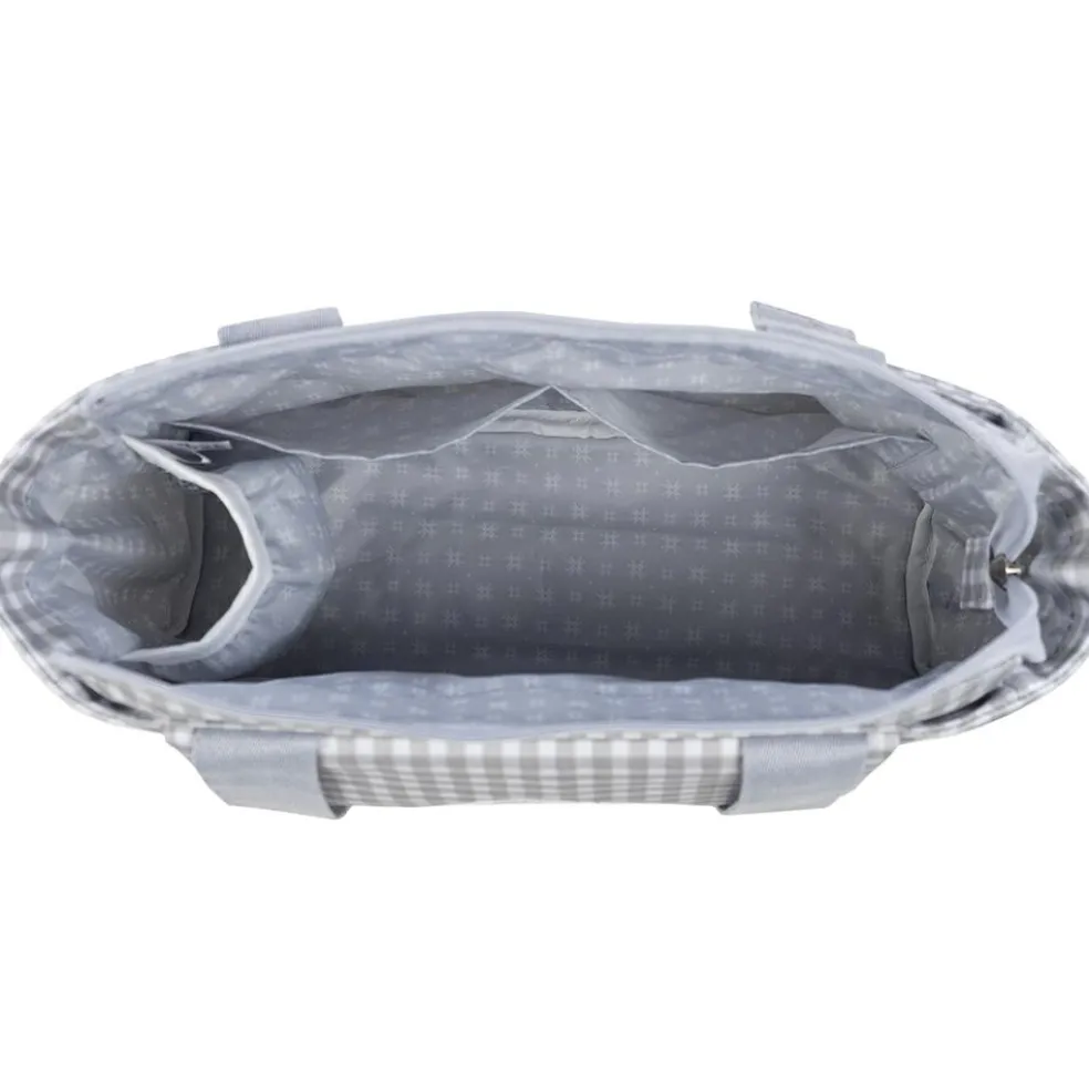 Sac à poussette I love vichy gris