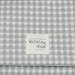 Sac à poussette I love vichy gris