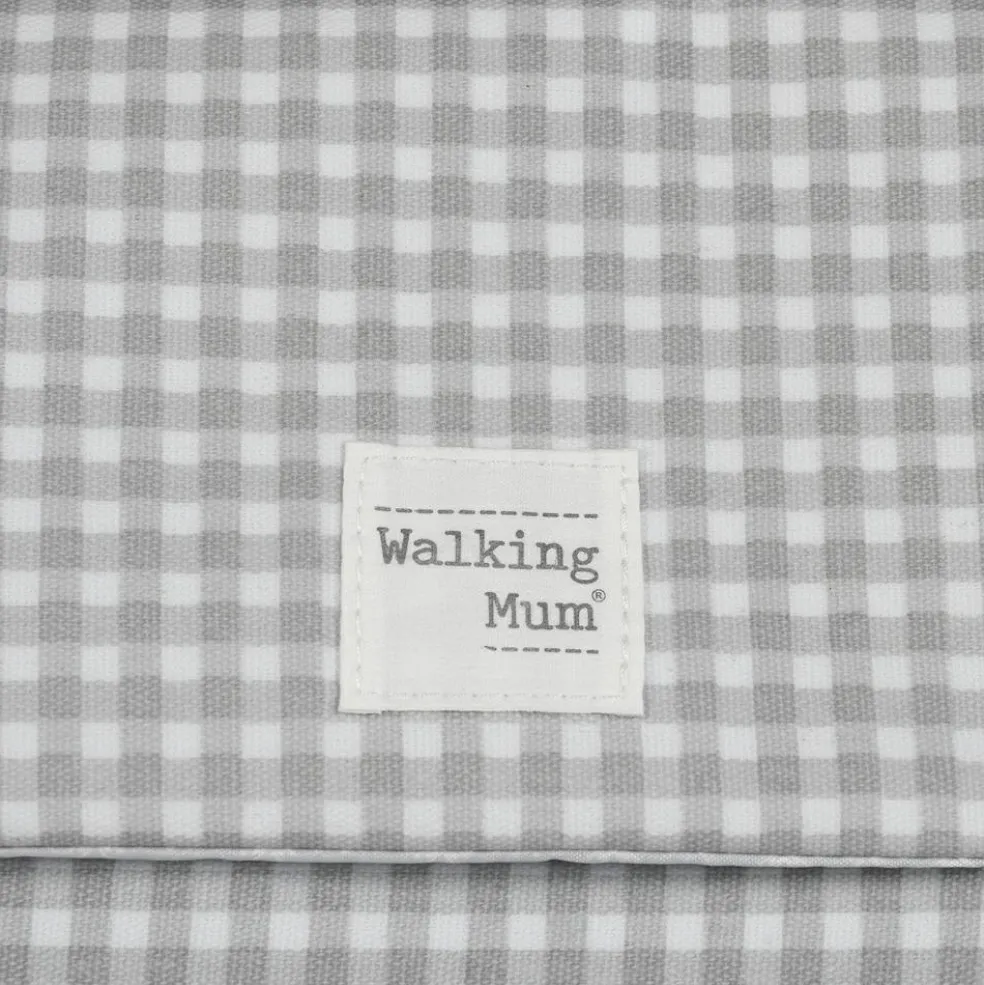 Sac à poussette I love vichy gris