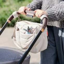 Sac à poussette matelassé Sable
