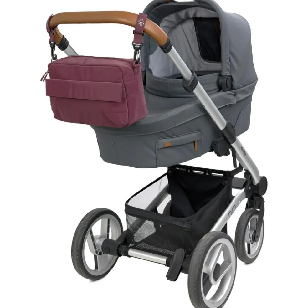 Sac à poussette rouge foncé