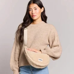 Sac banane Andrea Teddy Beige
