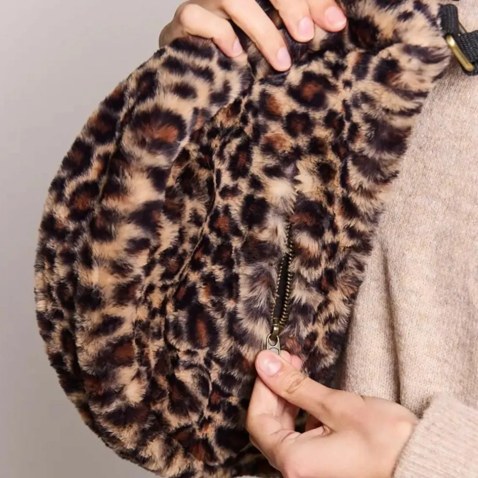 Sac banane Andrea Teddy Léopard