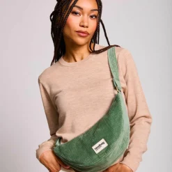 Sac banane Andrea Velours Vert d'eau