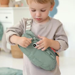 Sac banane matelassé enfant Croco Rose