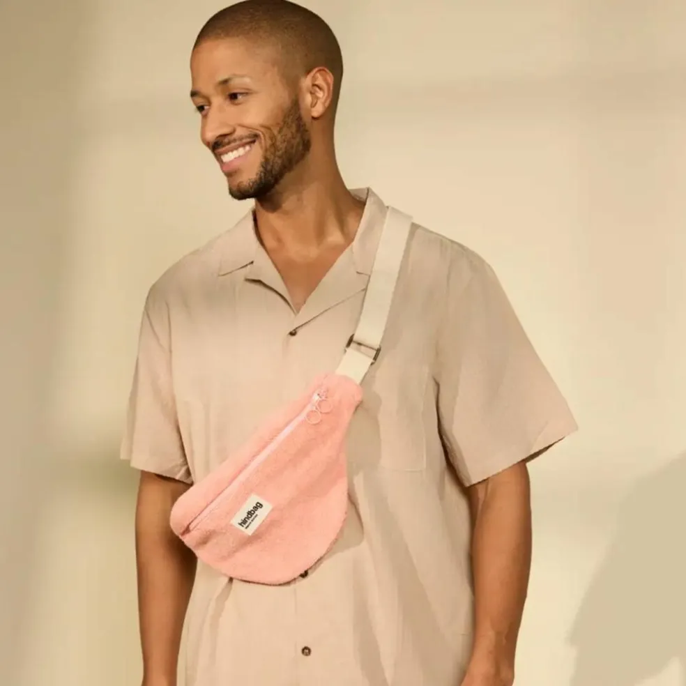 Sac banane Olivia en éponge Rose