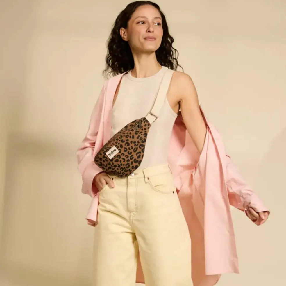 Sac banane Olivia Léopard Cannelle