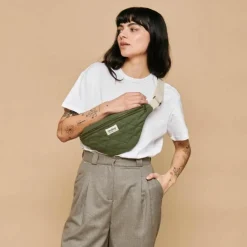 Sac banane Olivia matelassé Olive