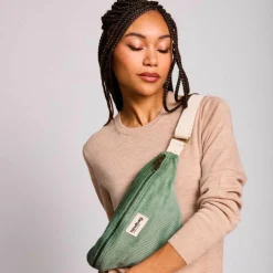 Sac banane Olivia Velours Vert d'eau