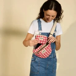 Sac banane Olivia Vichy Rose