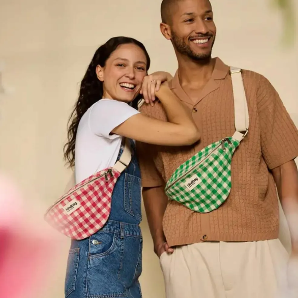 Sac banane Olivia Vichy Rose