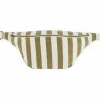 Sac banane rayée Olive-Greige