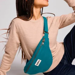 Sac banane Sasha L Bleu Paon