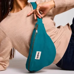 Sac banane Sasha L Bleu Paon