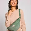 Sac banane Sasha L Velours Vert d'eau