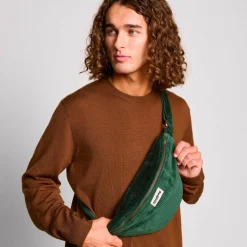 Sac banane Sasha L Velours Sapin