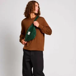 Sac banane Sasha L Velours Sapin