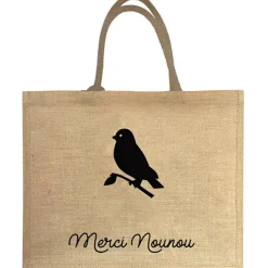 Sac cabas Nounou Oiseau (personnalisable)