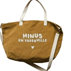 Sac cabas XL velours Minus en vadrouille