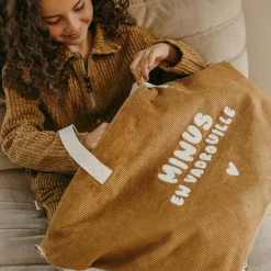 Sac cabas XL velours Minus en vadrouille