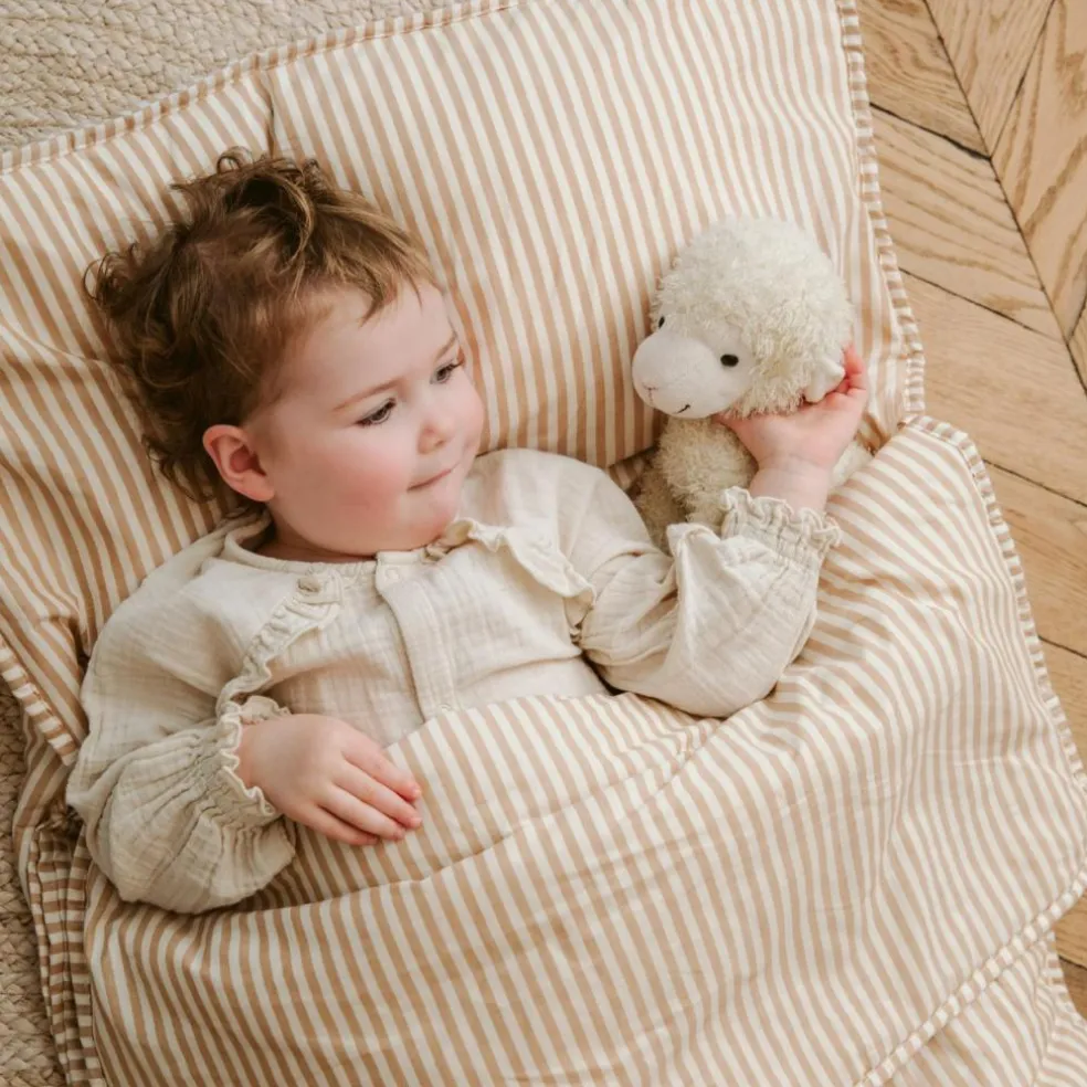 Sac de couchage en coton bio Rayé Ambre (70 x 130 cm)