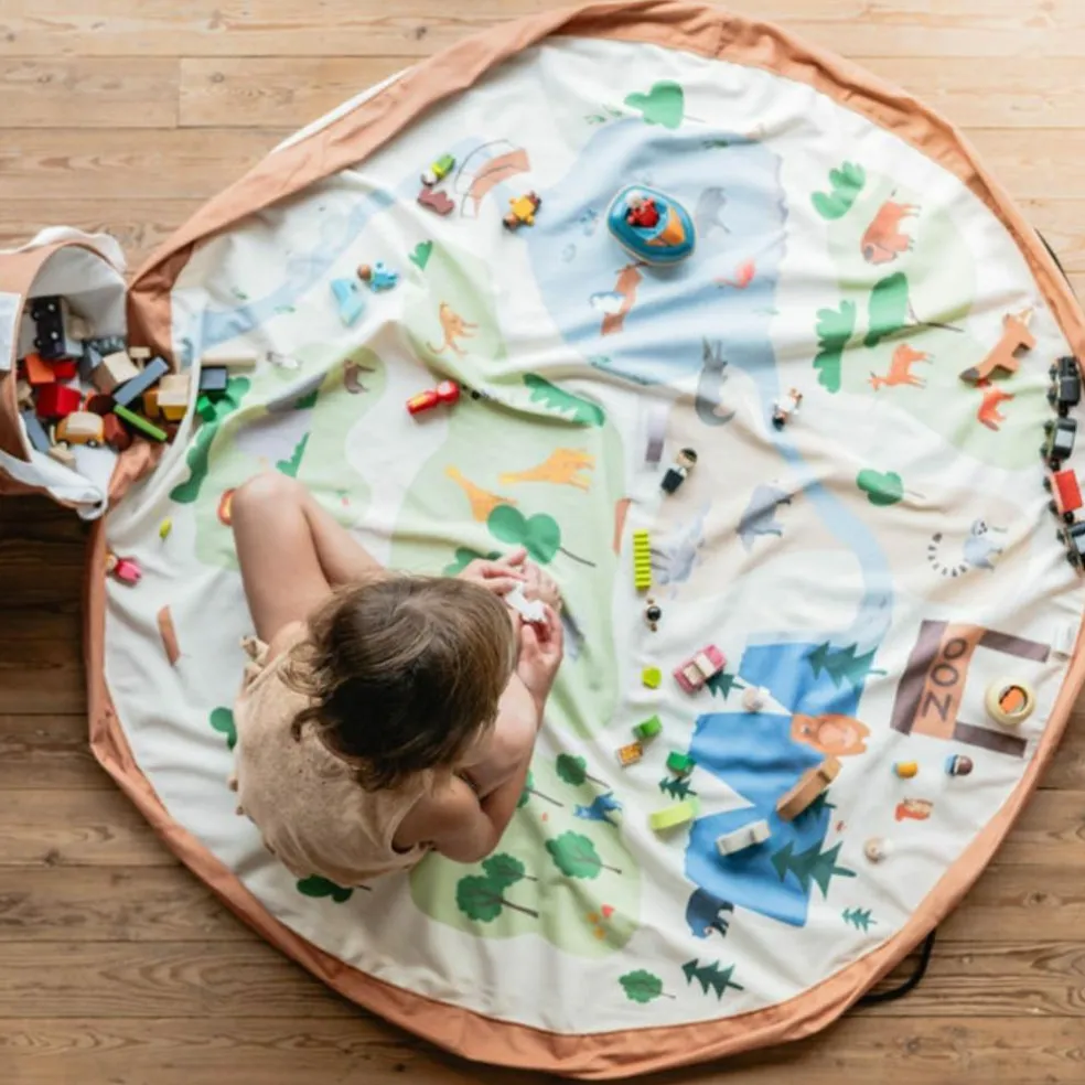 Sac de rangement et tapis de jeu 2 en 1 Soo Zoo