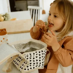 Sac de transport isotherme Cœurs Ecru