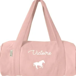 Sac de voyage enfant rose poudré (personnalisable)
