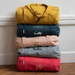 Sac de voyage enfant rose grenadine (personnalisable)