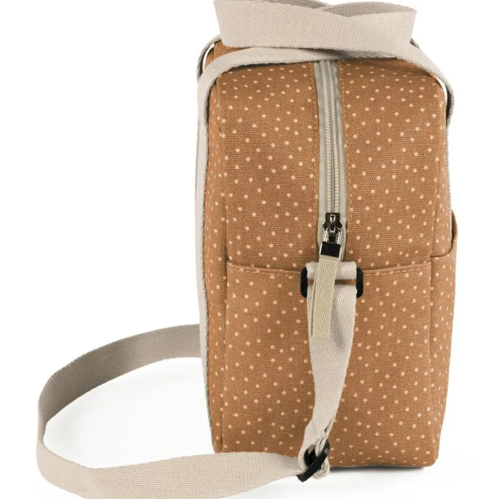 Sac isotherme biberons à pois Poppy Cannelle