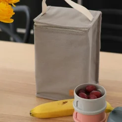 Sac isotherme Canvas gris perle