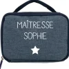 Sac isotherme enfant bleu chiné (personnalisable)