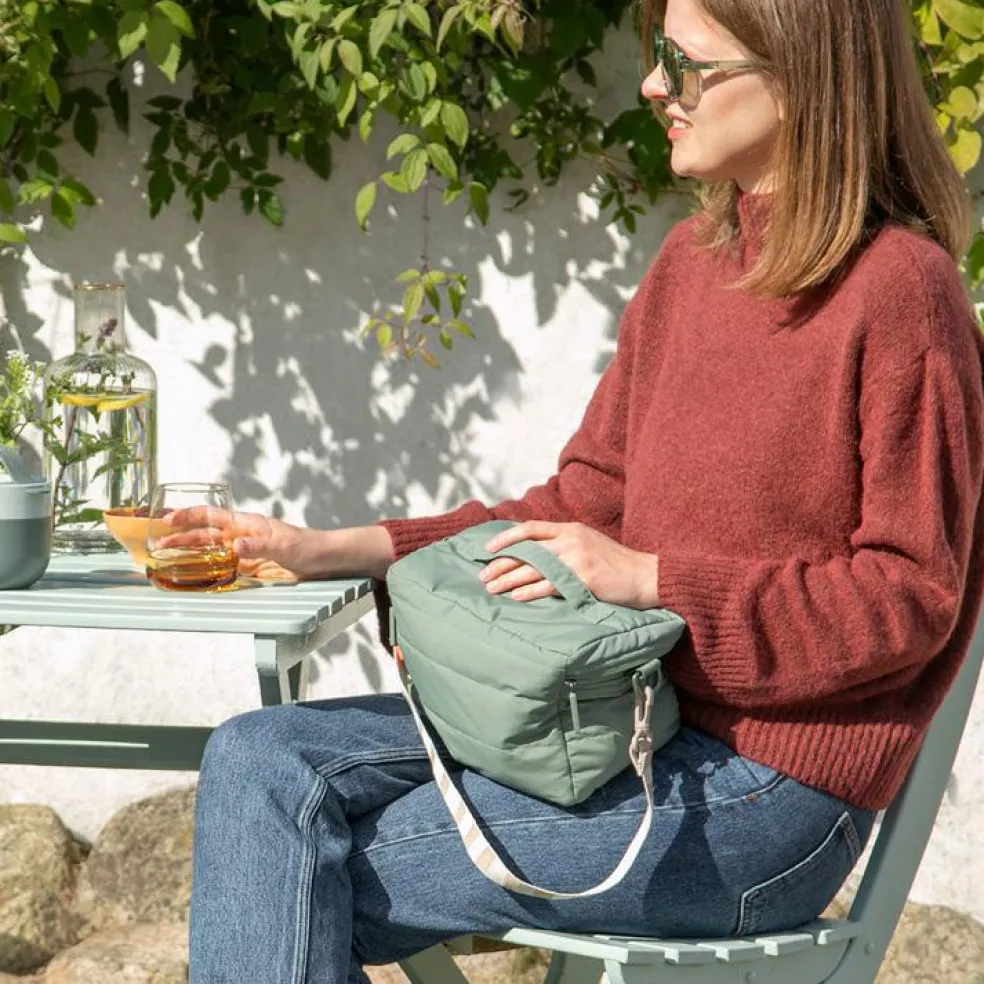 Sac isotherme matelassé Croco vert