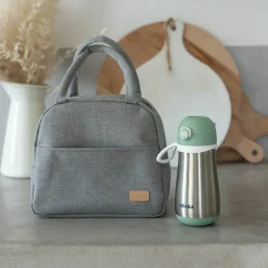 Sac repas isotherme gris chiné