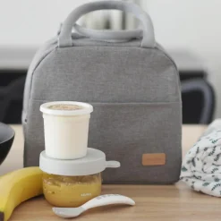 Sac repas isotherme gris chiné