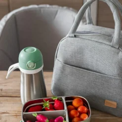 Sac repas isotherme gris chiné