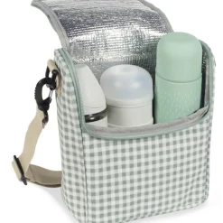 Sac repas isotherme I Love Vichy vert