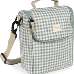 Sac repas isotherme I Love Vichy vert