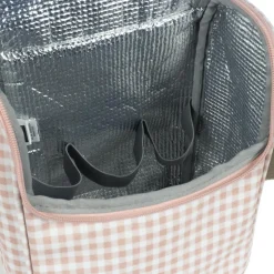 Sac repas isotherme I Love Vichy rose