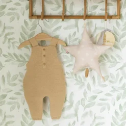 Salopette en maille Sable (1-3 mois)