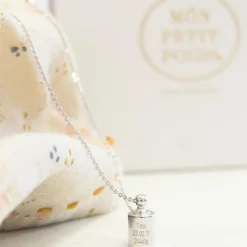 Sautoir personnalisable argenté rhodié