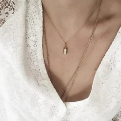 Sautoir personnalisable plaqué or rose