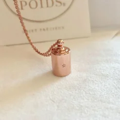 Sautoir personnalisable plaqué or rose