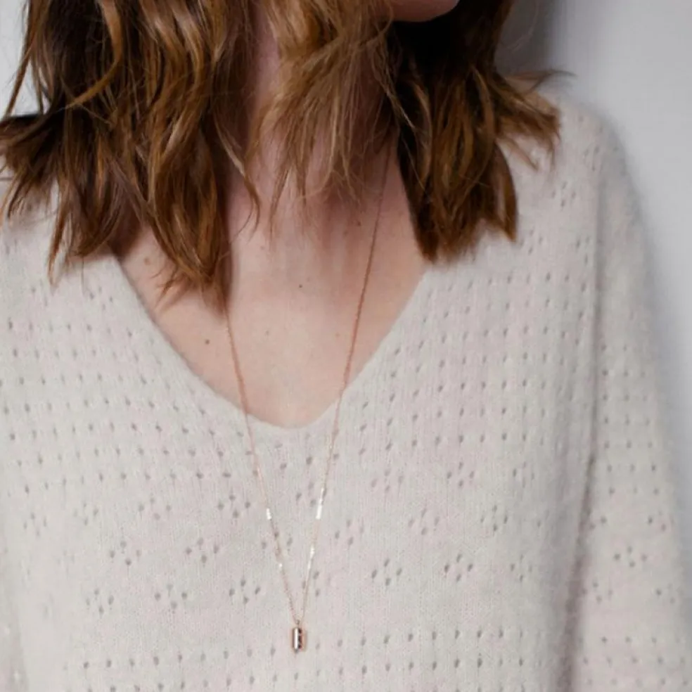 Sautoir personnalisable plaqué or jaune