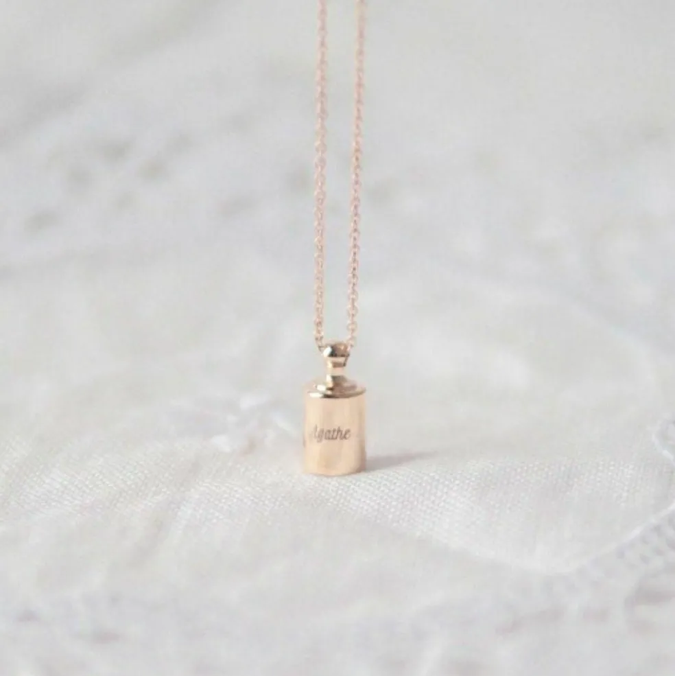 Sautoir personnalisable plaqué or jaune