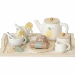 Service à thé citron en bois