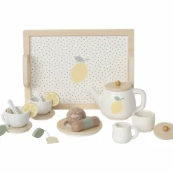 Service à thé citron en bois