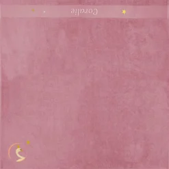 Serviette de bain cygne vieux rose personnalisable (100 x 100 cm)