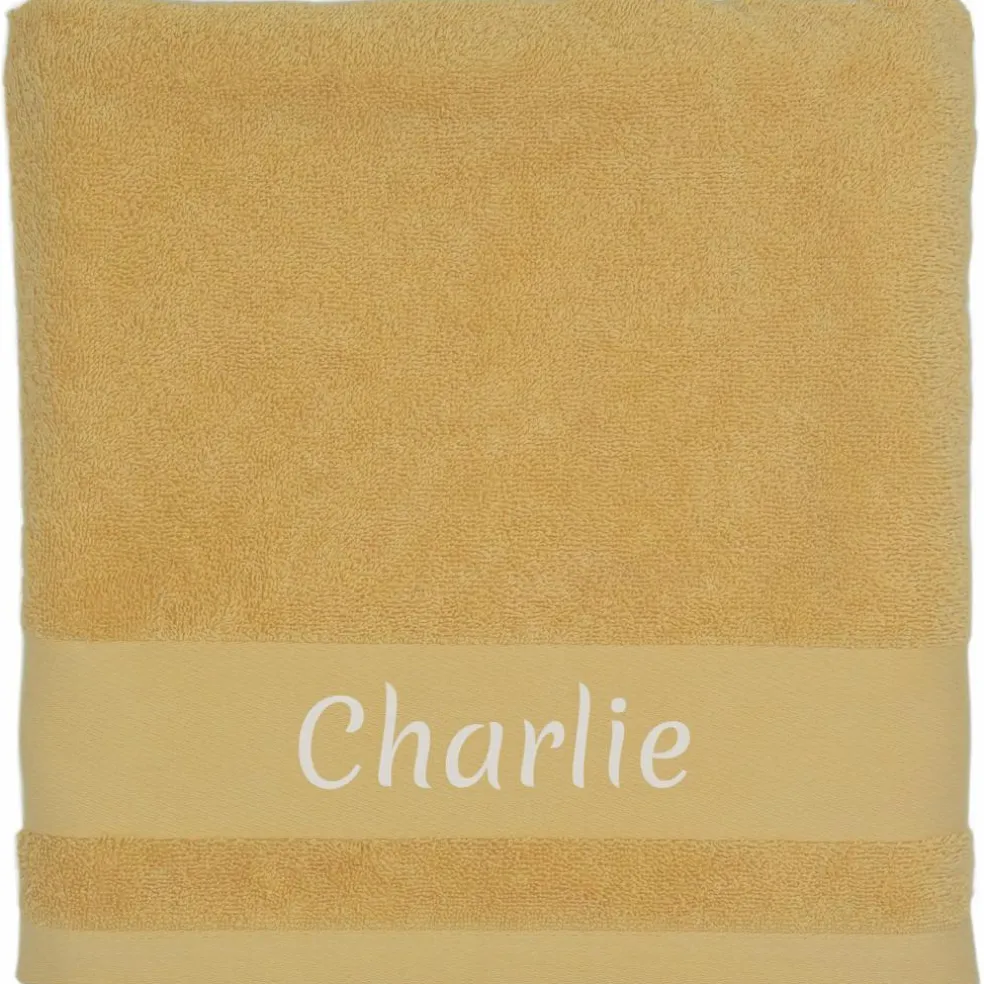 Serviette de bain Girafe Vanille personnalisable (70 x 140 cm)